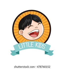 little boy inside seal stamp design