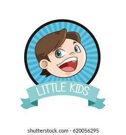little boy inside seal stamp design