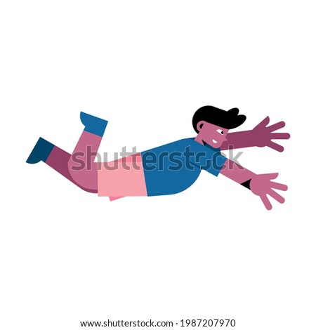 little boy liying in the floor