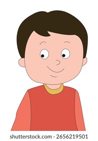 Niño pequeño que mira la Ilustración vectorial enojada