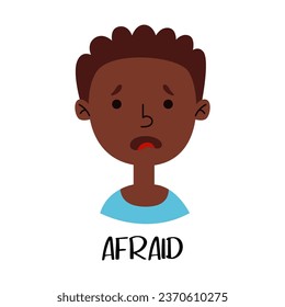 Der kleine Junge sieht verängstigt aus. Junge Kinder, die Angst und Nervosität haben.