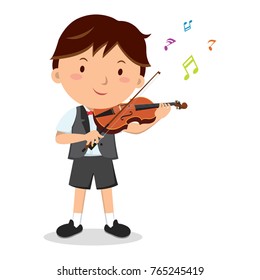 Little Boy Playing Violin