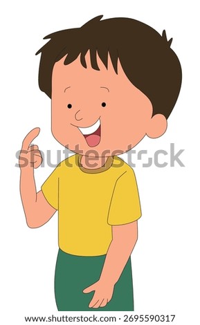 little boy pointing to himself