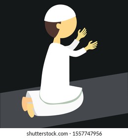 the little boy prayed holding his hands up