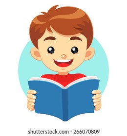 Little Boy Reading A Blue Book.
A Little Cute Boy Reading A Blue Book With Happy Face. He Like To Read And Study Educational Books.