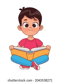niño leyendo personaje cómico