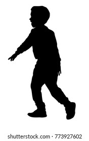 Little boy running