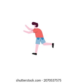 little boy running activity character