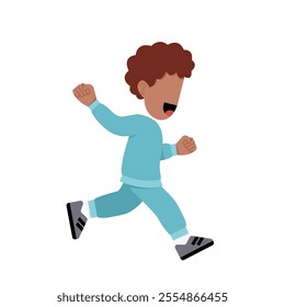 Little Boy Running Faceless Character