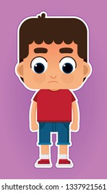 little boy sad