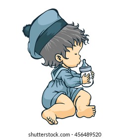 little boy in a sailor suit