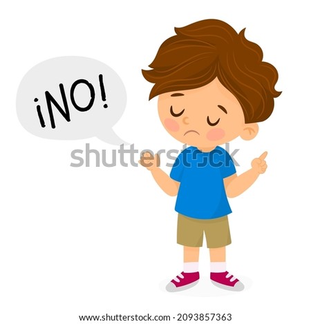 Similar – Image, Stock Photo boy saying no with his hand. Stop. Hidden face. black and white photo