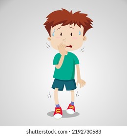 Little Boy Scared Face Vector Image Stock Vector (Royalty Free ...