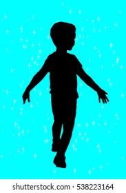 Little boy silhouette