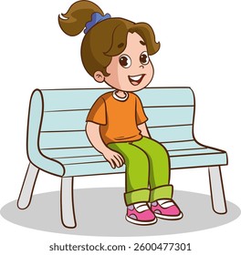 little boy sitting on park bench