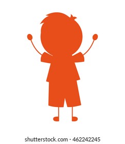 little boy smile icon graphic isolated vector