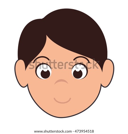 little boy smiling smile hapiness kid child cute fun vector illustration