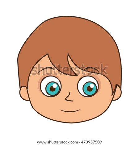 little boy smiling smile hapiness kid child cute fun vector illustration