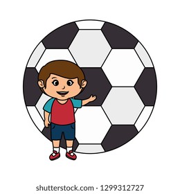 little boy with soccer balloon