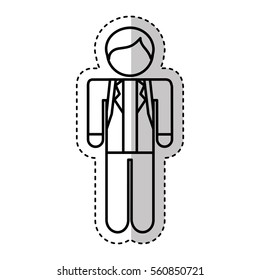 little boy student avatar vector illustration design