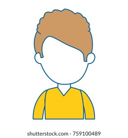 little boy student with uniform character