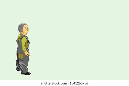 little boy thinking about something