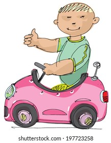 Little Boy Toy Car Stock Vector (Royalty Free) 197723258 | Shutterstock