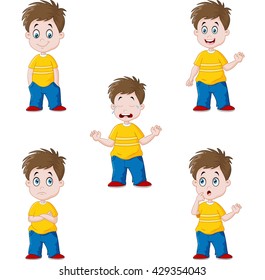 Little boy in various expression