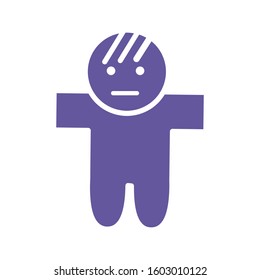 Little boy vector icon. Playground sign. Children symbol. Vector concept illustration for design.