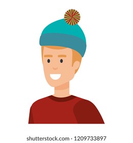 little boy with winter clothes