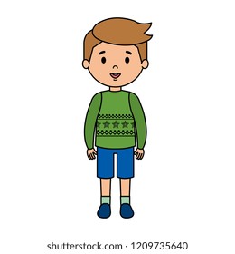 little boy with winter clothes
