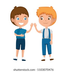 Little Boys Friends Characters Stock Vector (Royalty Free) 1103070476 ...