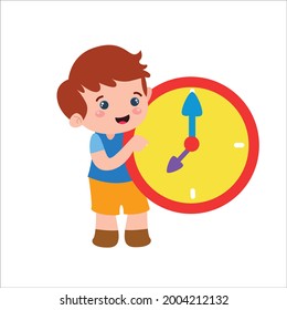 Little boys play. Children's activities.vector template design illustration