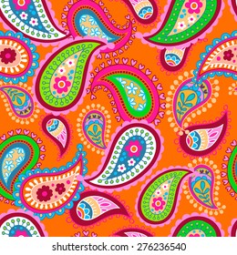 Little Bright Paisley print ~ seamless background