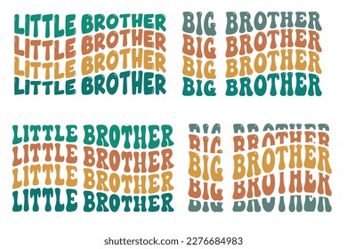 Little brother retro wavy SVG t-shirt designs