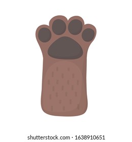 little brown dog raised paw cartoon, pets vector illustration