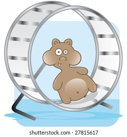 Little brown Hamster in Wheel