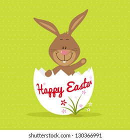 Little bunny in a big egg