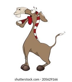 The little burro. Cartoon 