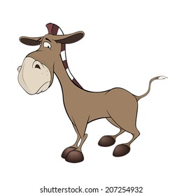 The little burro. Cartoon 