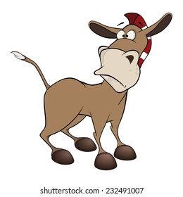 A little burro. Cartoon 