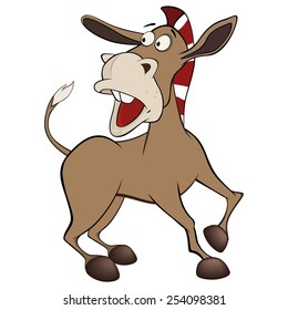 A little burro. Cartoon 