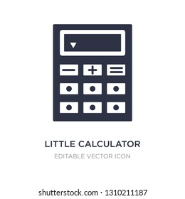 little calculator icon on white background. Simple element illustration from General concept. little calculator icon symbol design.