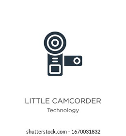 Little camcorder icon vector. Trendy flat little camcorder icon from technology collection isolated on white background. Vector illustration can be used for web and mobile graphic design, logo, eps10