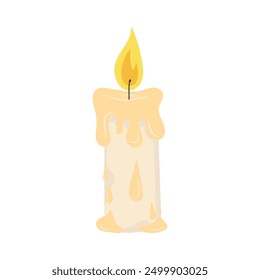 little candle vector design flame isolated background