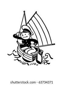 Little Captain - Retro Clipart Illustration