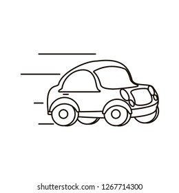 little car isolated icon