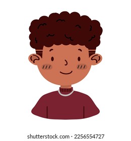 little Cartoon african american boy