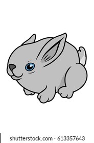 A little cartoon rabbit. Vector illustration