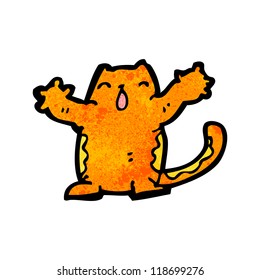 caricatura de un gato pequeño